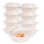 MULMEHË® MFPP Plastic Hinged Take Out Containers, 6x6x3", Vented 1-Compartment, White, 100 Pack